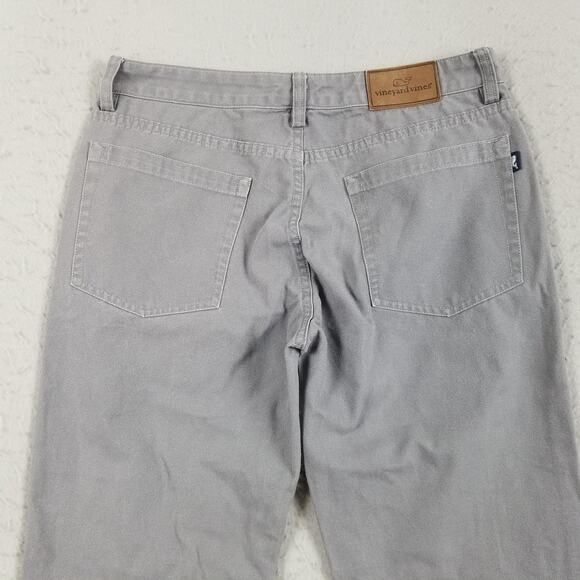 Vineyard Vines Pants Mens 30x32 Gray 5-Pocket Twill Chino Casual Straight Leg - Picture 6 of 14